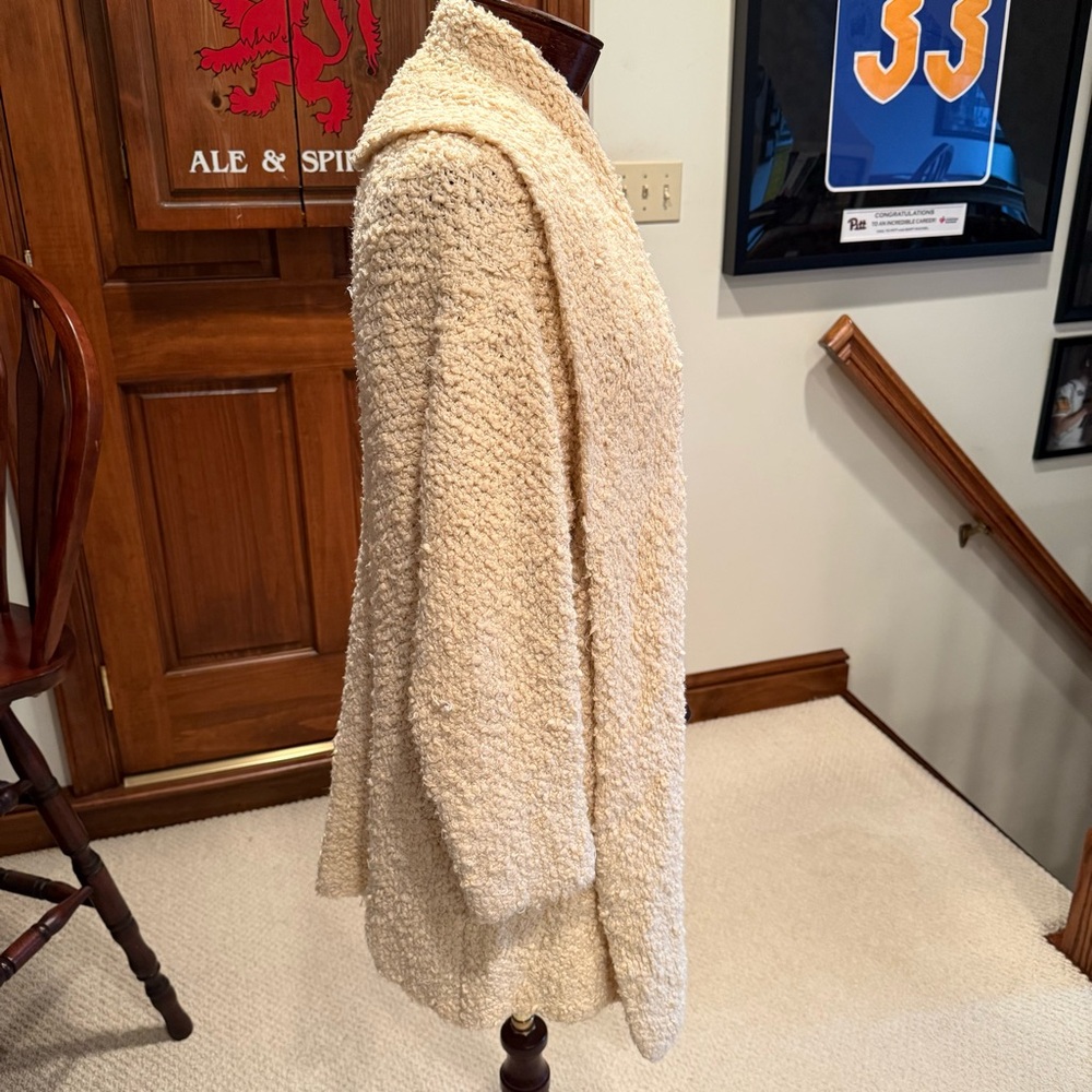 Free People Day Dreamer Boucle Cream Chunky Knit Cardigan